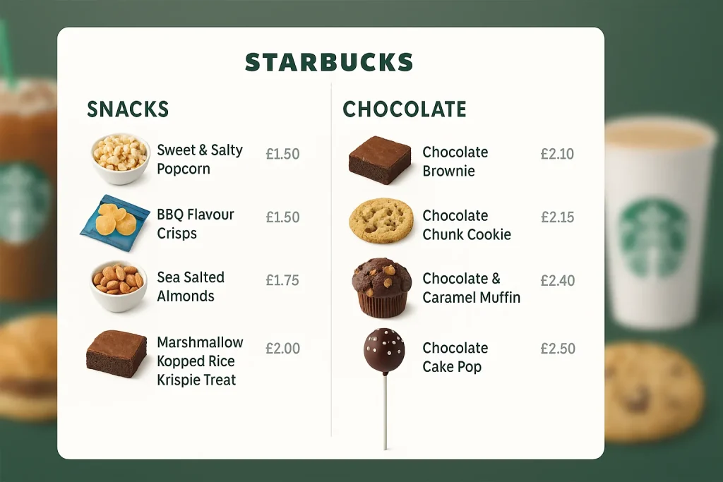 Starbucks Chocolate & Snacks Prices