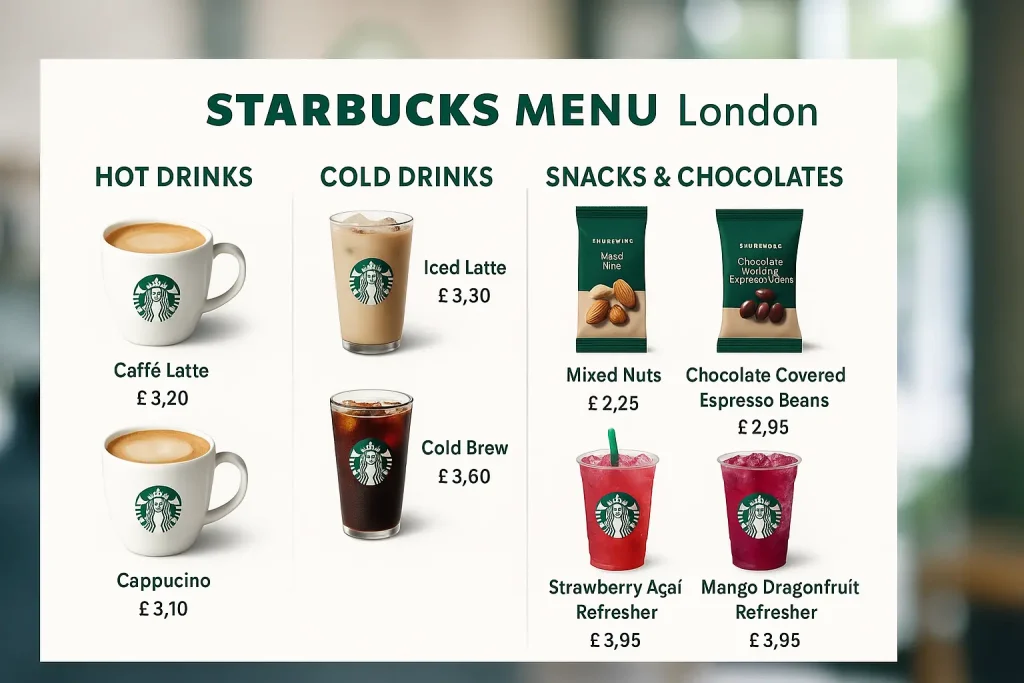 Starbucks London Menu