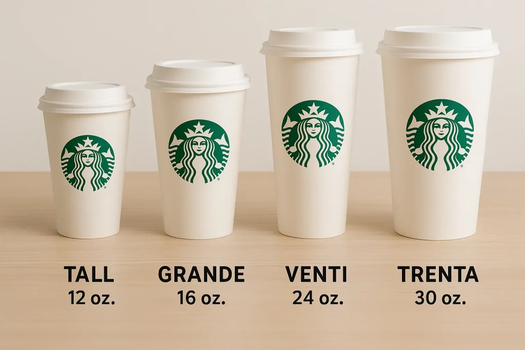 starbucks sizes