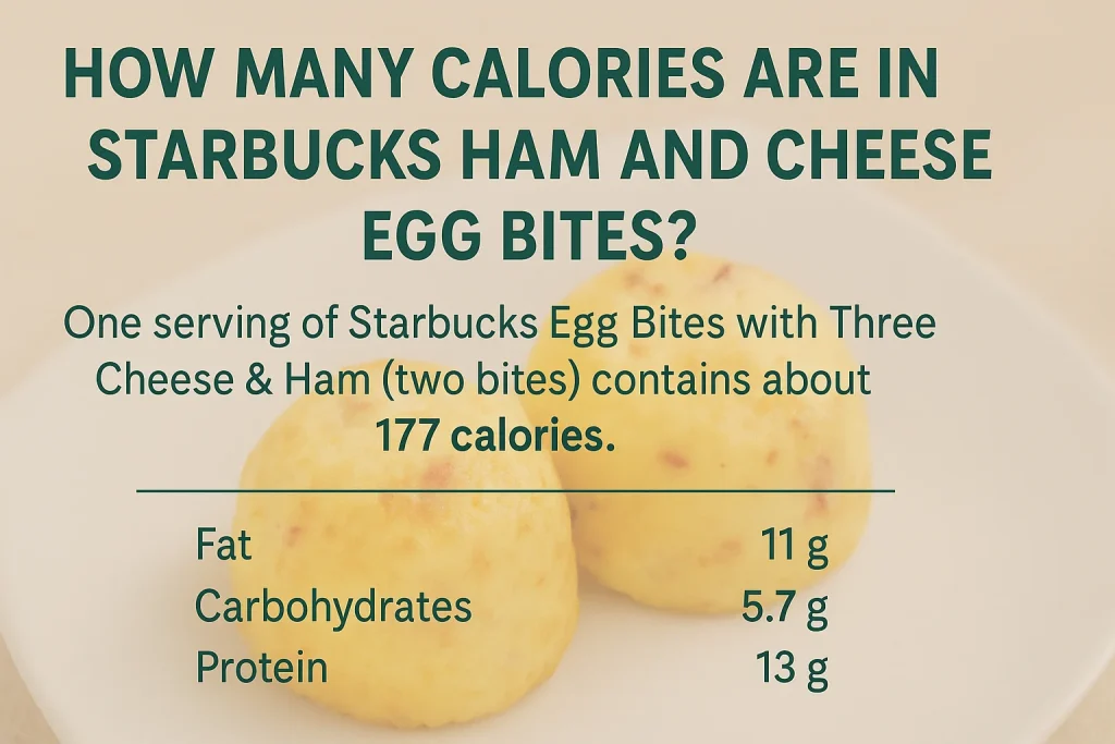 Calories in Starbucks Ham and Cheese Egg Bites