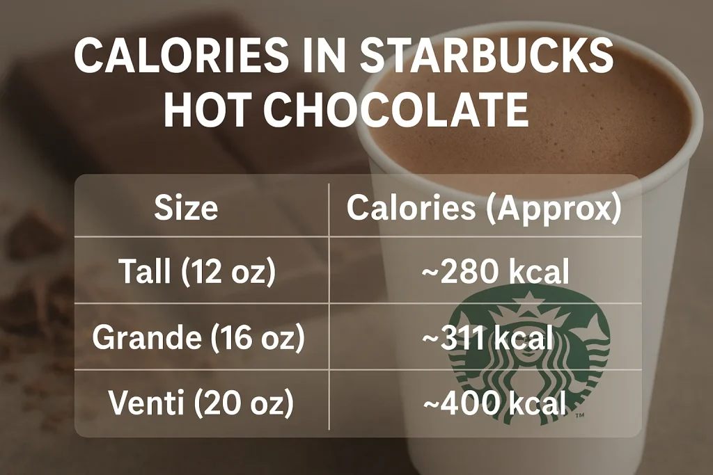 Calories in Starbucks Hot Chocolate