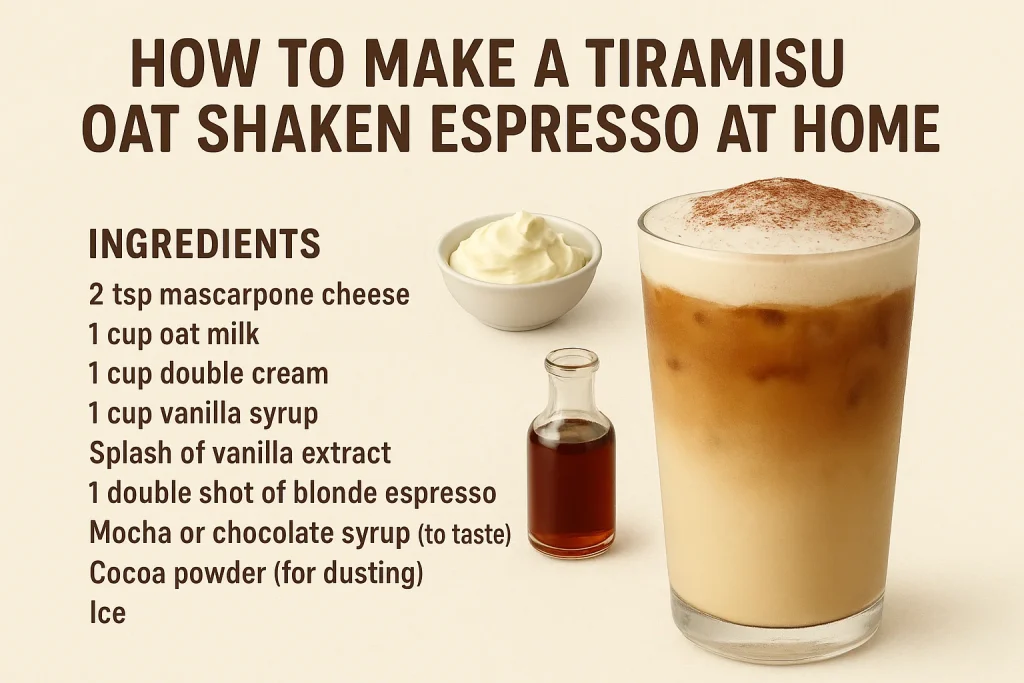 How to Make a Tiramisu Oat Shaken Espresso at Home
