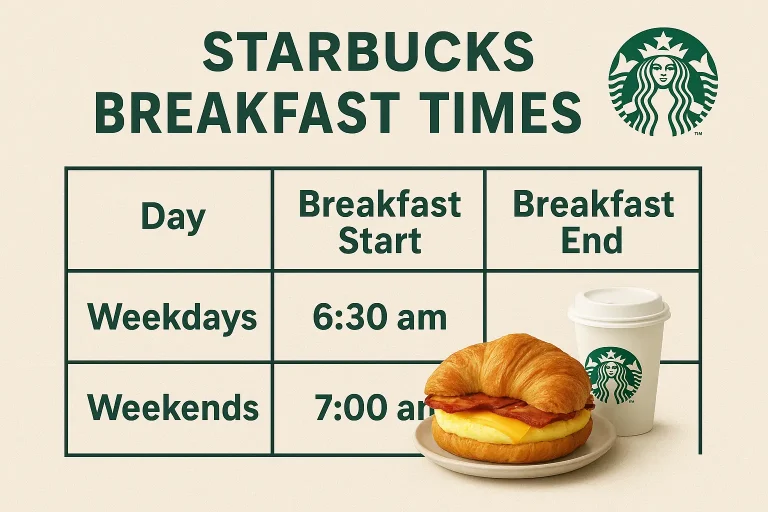 Starbucks Breakfast Times
