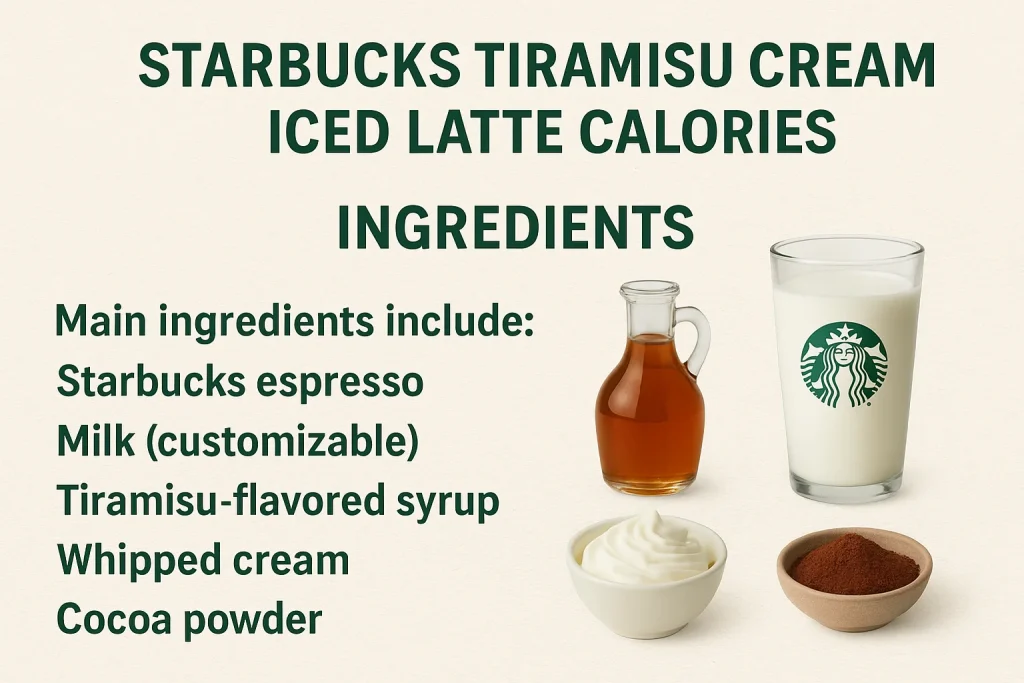 Starbucks Tiramisu Cream Iced Latte Calories Ingredients