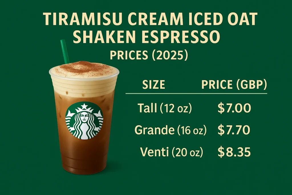 Tiramisu Cream Iced Oat Shaken Espresso Prices