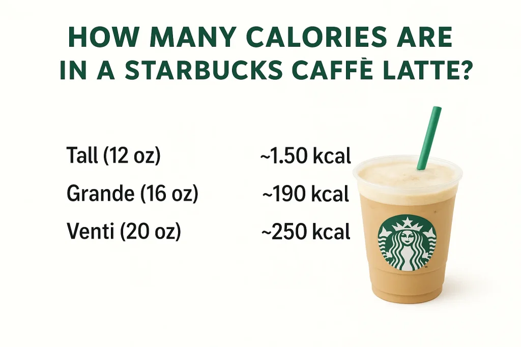 calories are in a Starbucks caffe latte