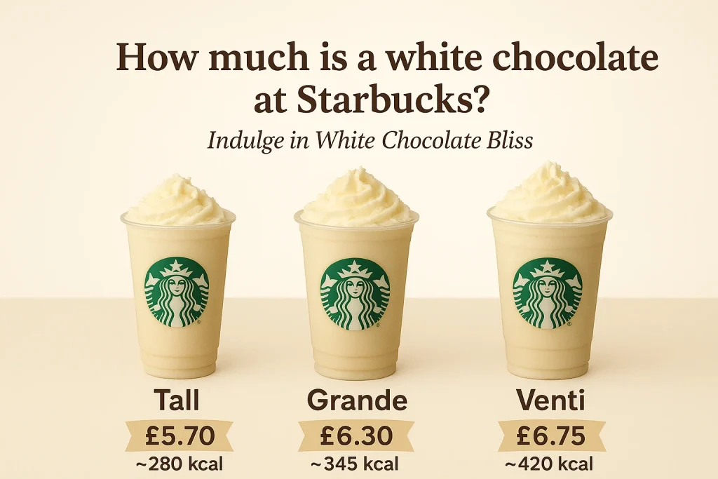 How much is a white chocolate at Starbucks