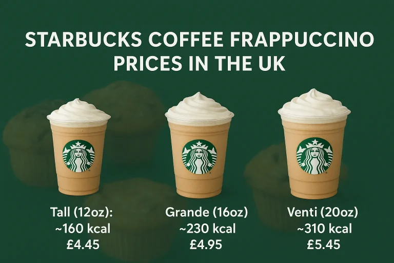 Starbucks Coffee Frappuccino Prices in the UK
