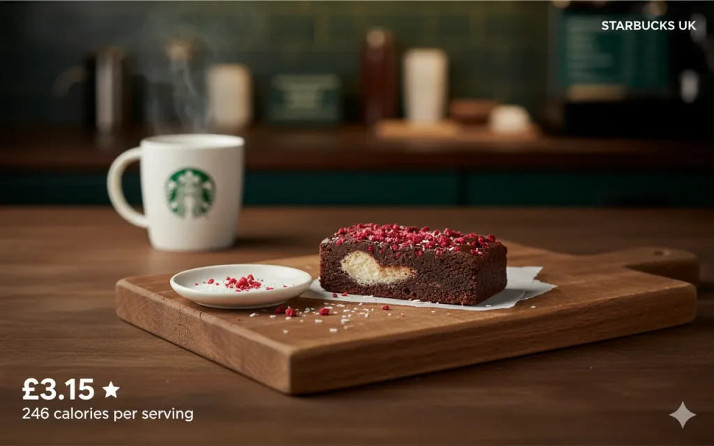 Raspberry & Coconut Brownie Starbucks