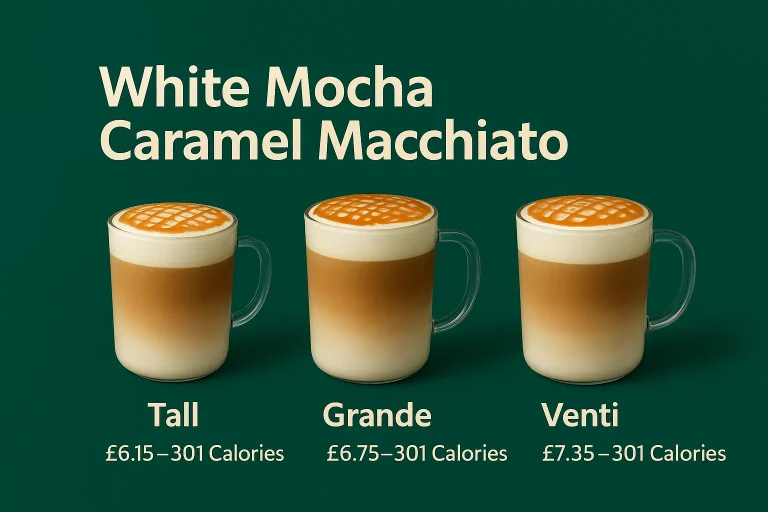 White Mocha Caramel Macchiato Prices