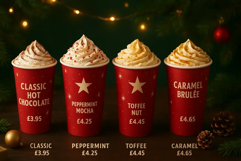 starbucks red cups sizxes