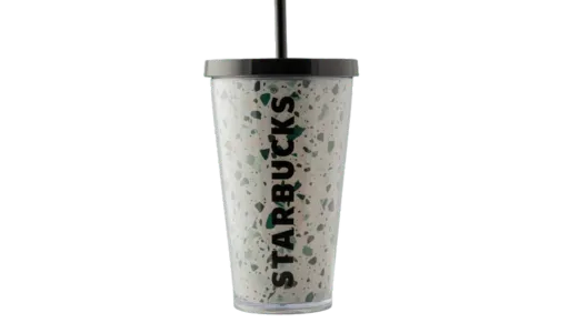 Cold Cup Plastic Terrazzo Black