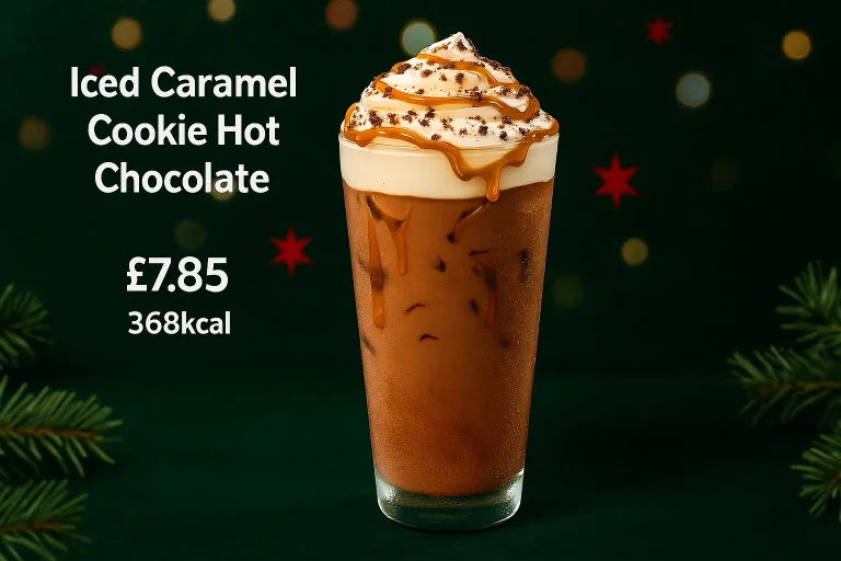 Iced Caramel Cookie Hot Chocolate Starbucks Christmas