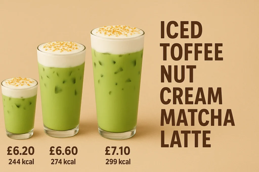 Iced Toffee Nut Cream Matcha Latte Prices
