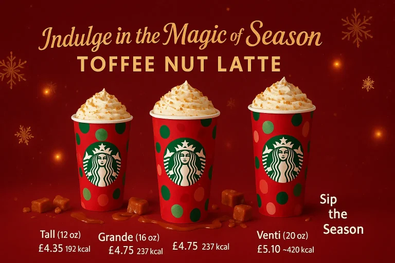 Starbucks UK Toffee Nut Latte Prices