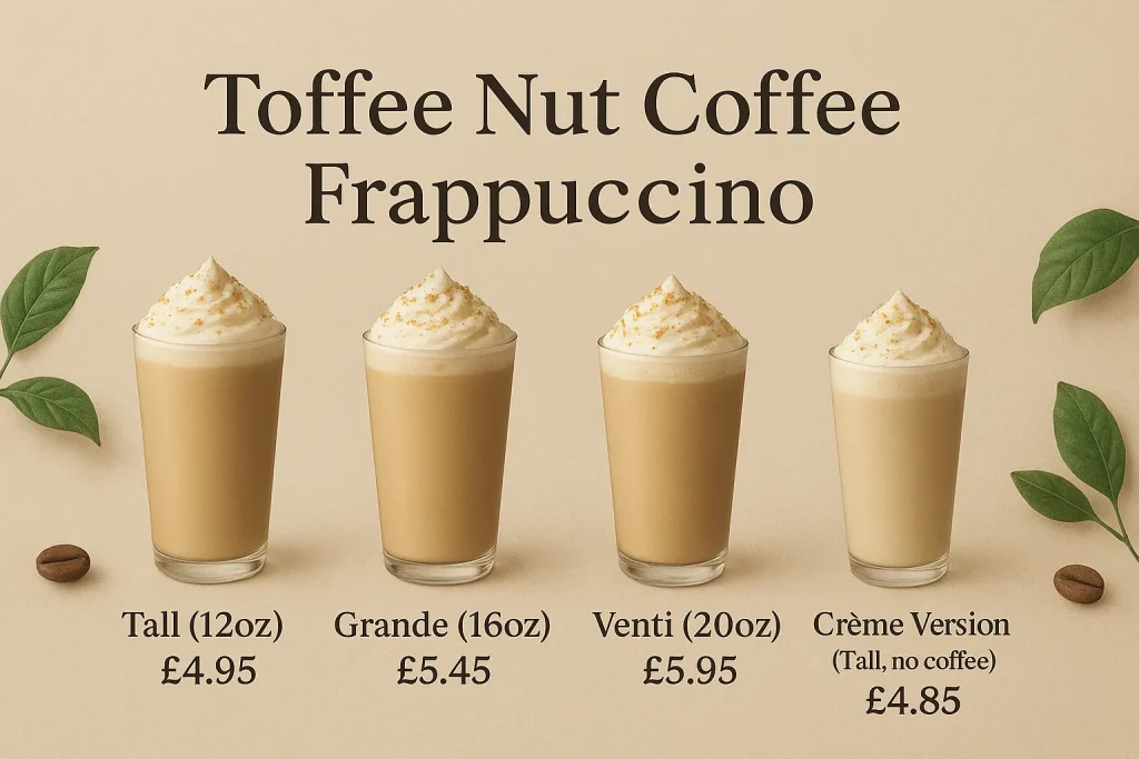 Toffee Nut Coffee Frappuccino prices