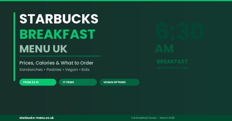 Starbucks Breakfast Menu UK 2026 – Full Prices & Calories